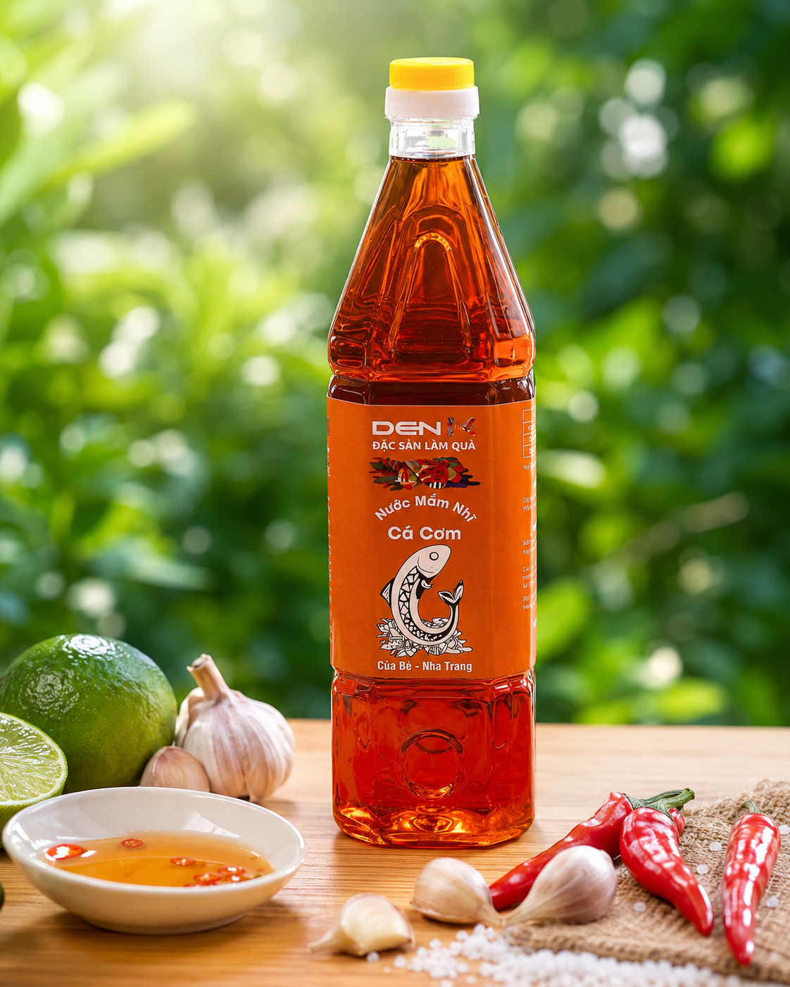 Nước Mắm Nhĩ Cá Cơm – Chai 1 lít (Đạm 20 gN/L)